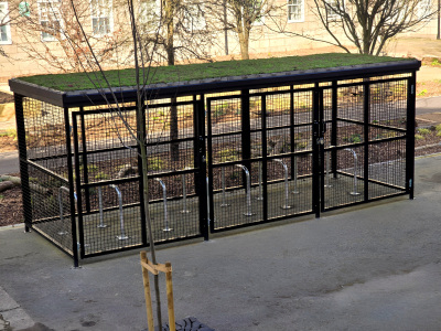Sedum Roof Bike Shelter