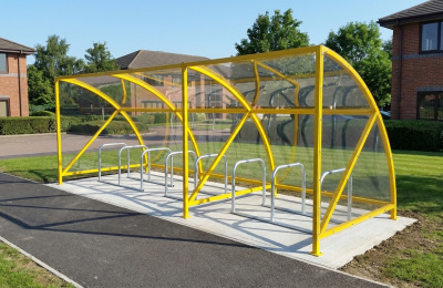 BDS 16 Space Polycarbonate Bike Shelter